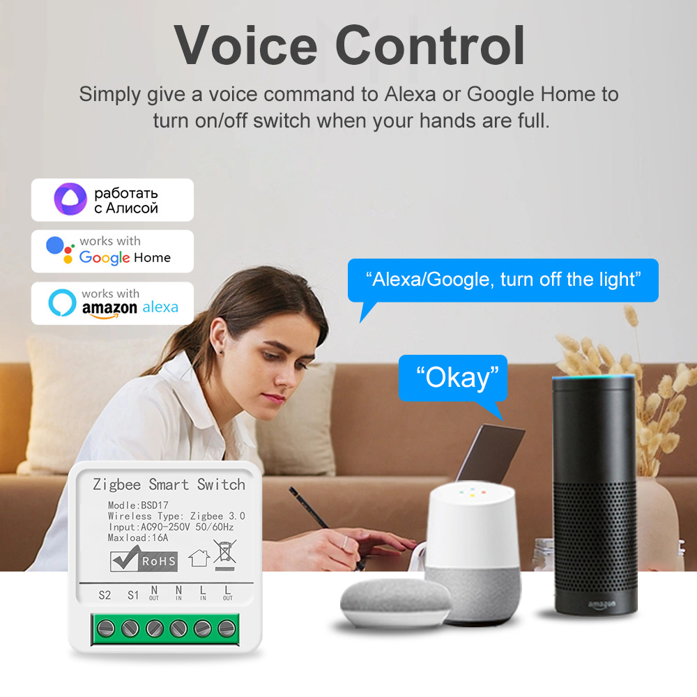16A ZigBee3.0 Smart Light Swit - Smart Home Automation Diy 评论和价格