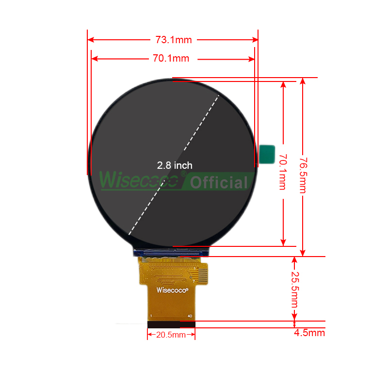 Wisecoco 2.8 Inch Round Displa - Home Automation Technology 评论和价格