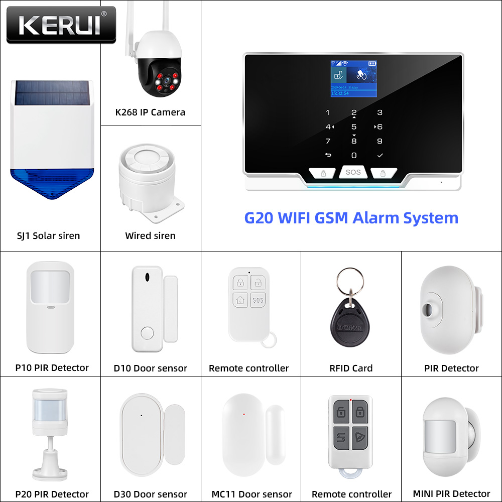 KERUI 433MHz DIY Alarm Kit G20 - Home Automation Diy Kit 评论和价格