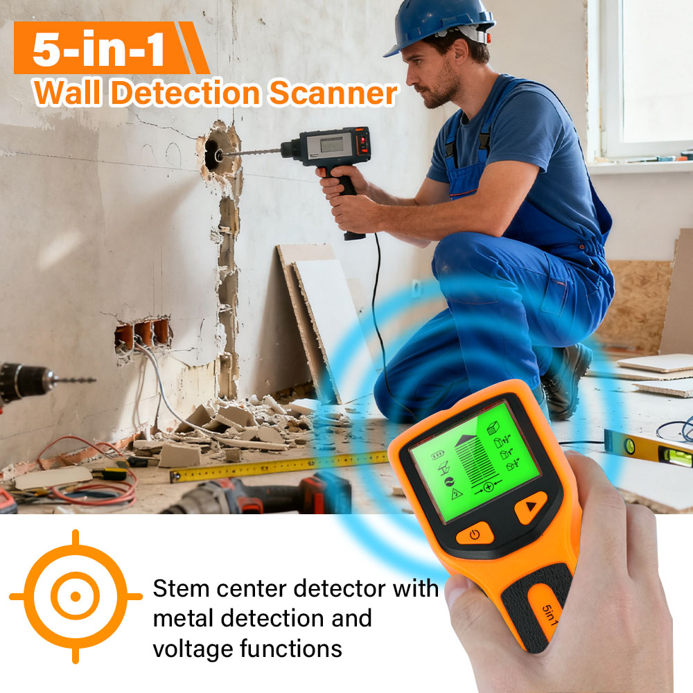 New 5-in-1 Wall Detector Handh - Water Leak Detector Wired 评论和价格