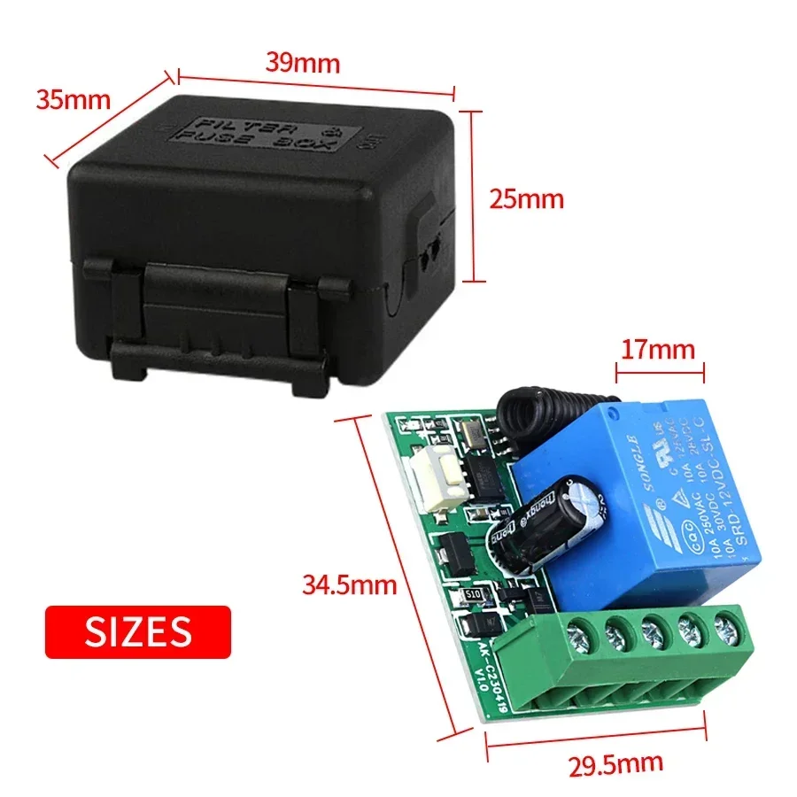 DC 12V Remote Control Smart Sw - 433Mhz Receiver Module 评论和价格