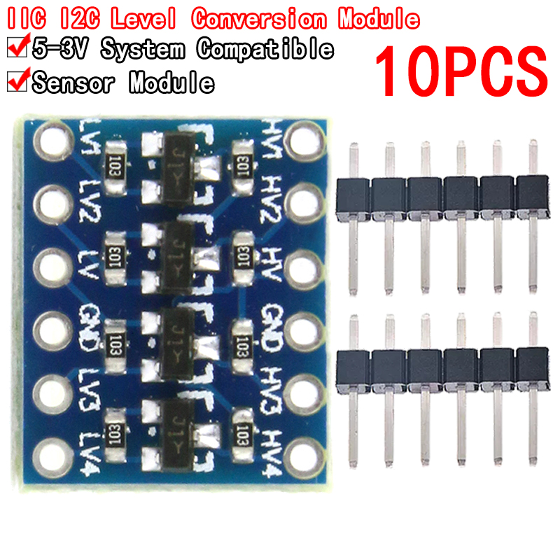 10pcs 4 channel IIC I2C Logic  - Level Shifter 3.3V 评论和价格