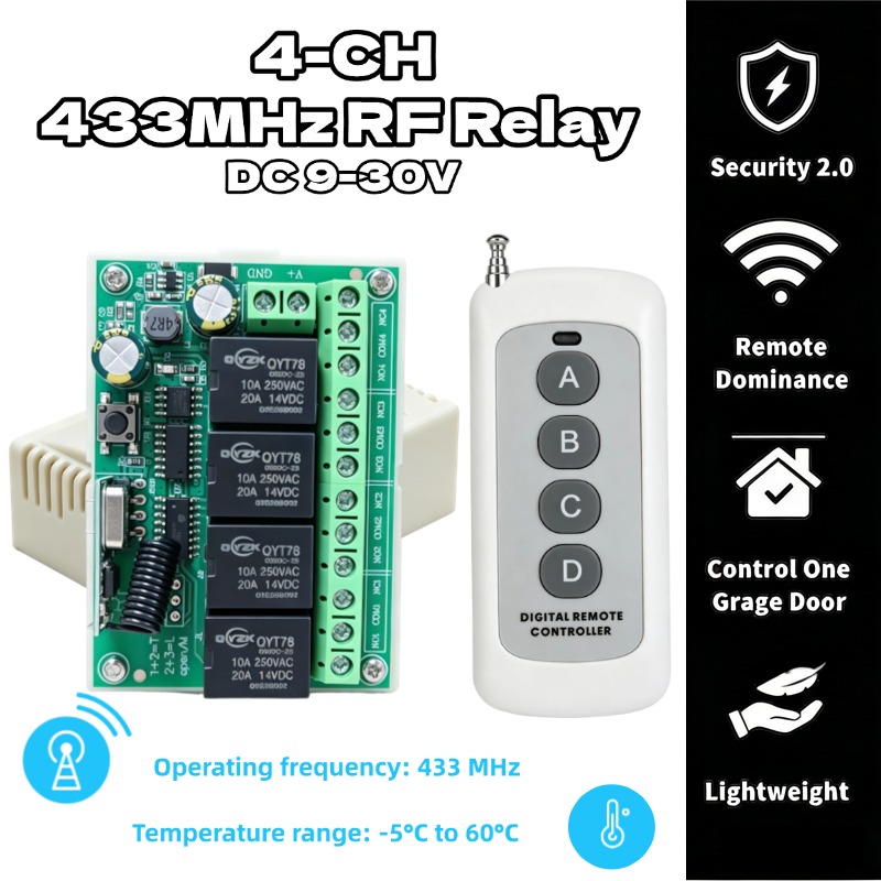 Universal Wireless Remote Cont - 433Mhz Receiver Module 评论和价格